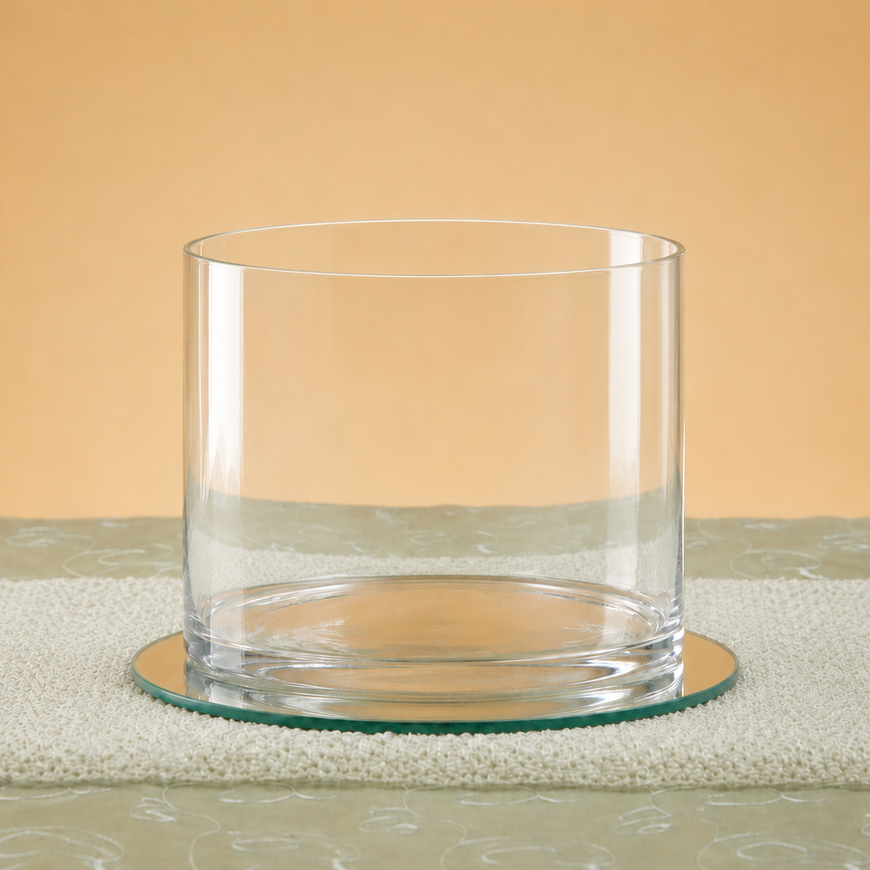 6-Pack Clear Glass Cylinder Vase – 8" Diameter x 7"H