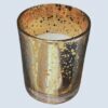 Mercury Votive Glass Candle Holder with Candles Set of 25 in Sliver