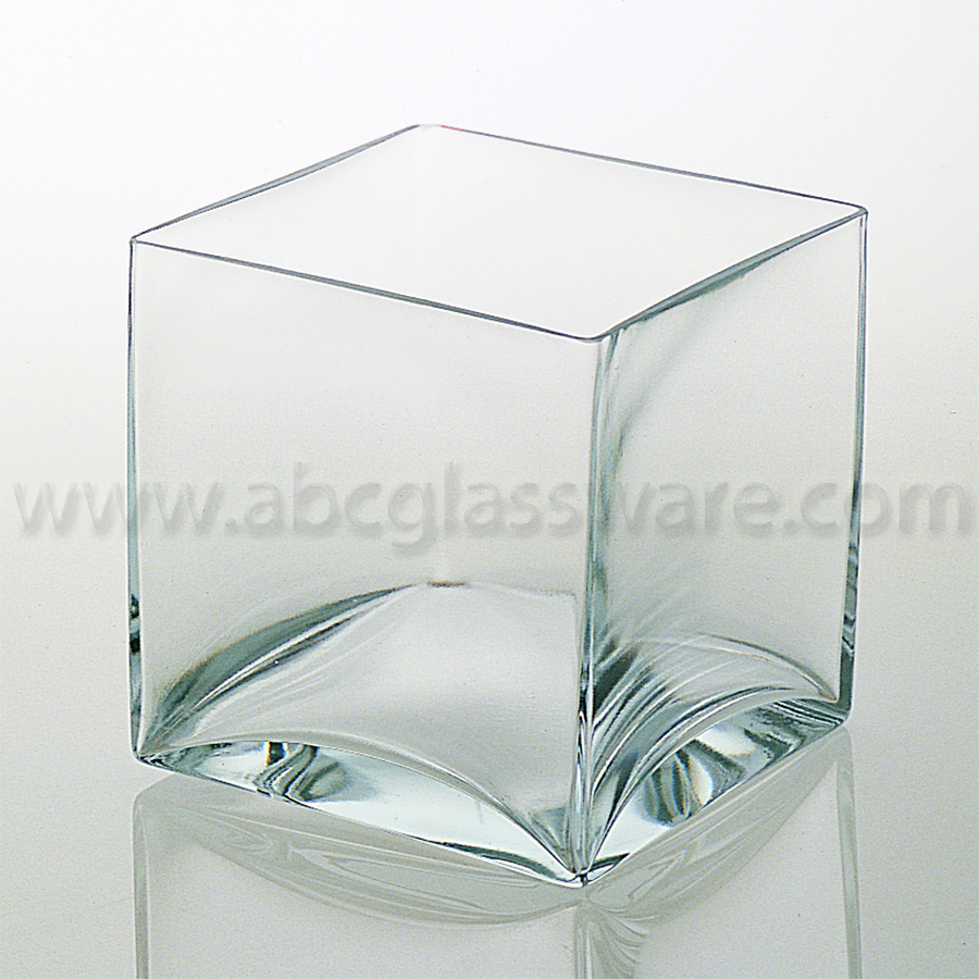 Fruit design Square flower vase Tall candle vase Stained Glass Vase