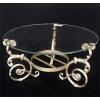 12"x21" Metal Cake Stand with Clear Glass Top 951221