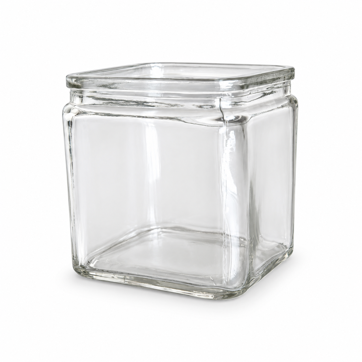 12-Pack Clear Square Glass Vase & Candle Holder – 4.75″