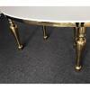 Serpentine-Shaped Gold Table with a White Top 4 pieces available - Image 2