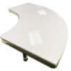 Serpentine-Shaped Gold Table with a White Top 4 pieces available
