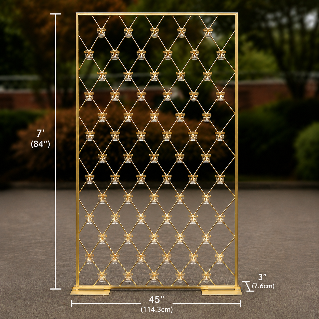 84" Gold 71-Candle Wedding Candle Wall - Image 7