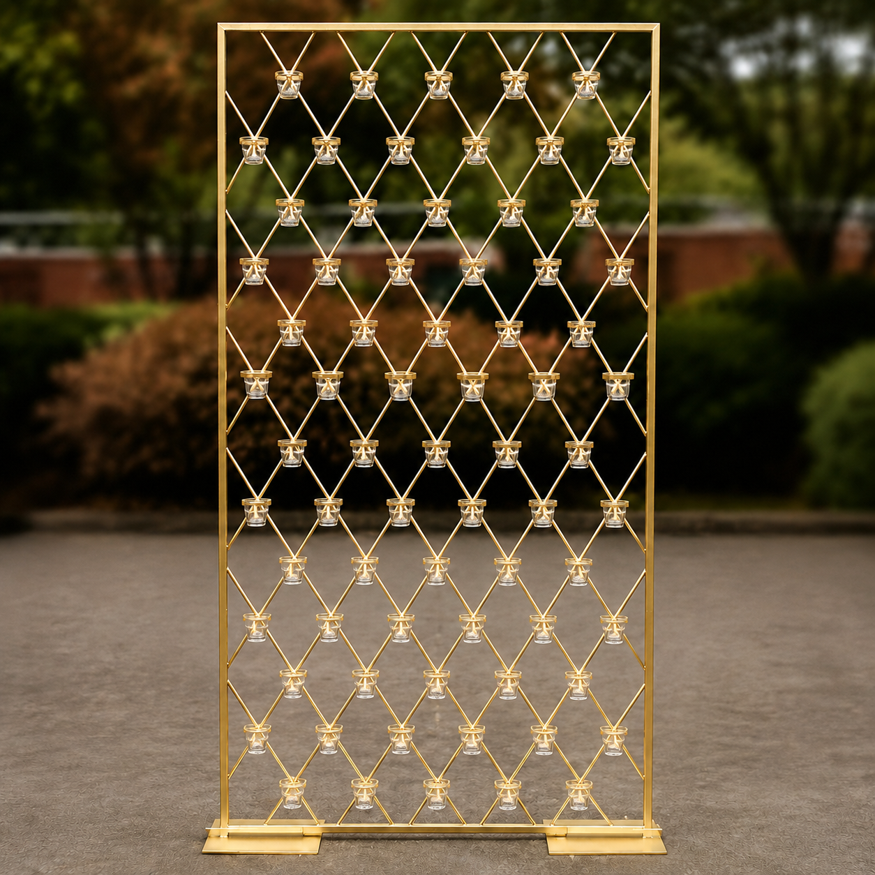 84" Gold 71-Candle Wedding Candle Wall