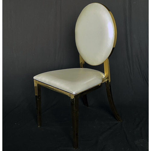 Rose Flower Back Decor Chair in Gold Q2023 GD, Only 9 Available - Image 2