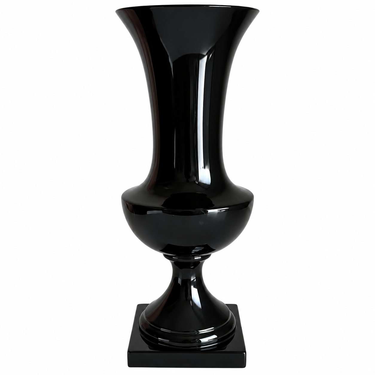 Large Tall Decorative Vase – 10" D × 25" H – Black