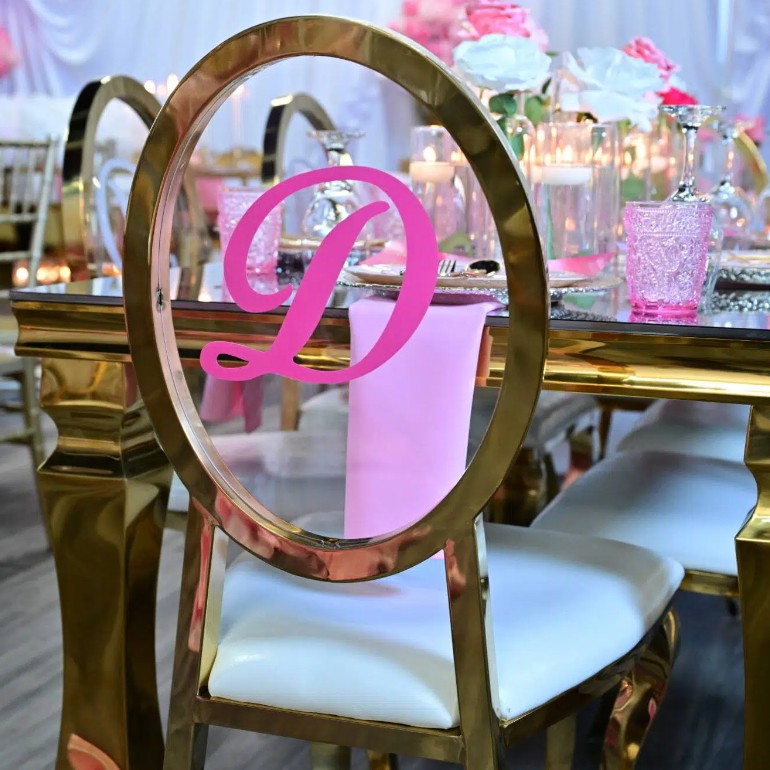 Rectangular Table in Chrome Mirror Top