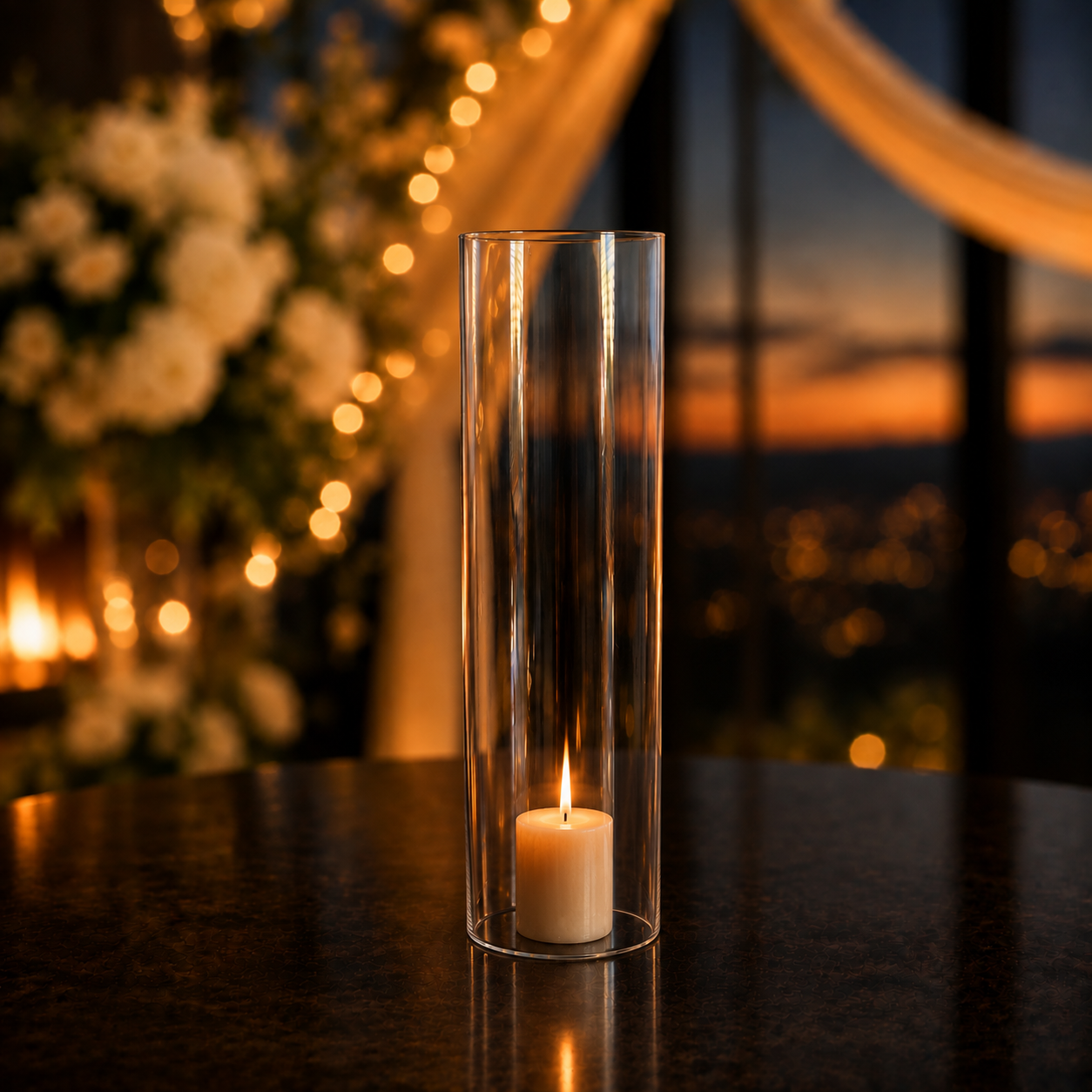 Glass Candle Shade (12" H x 3" W) CH0312, 170 Pieces Available