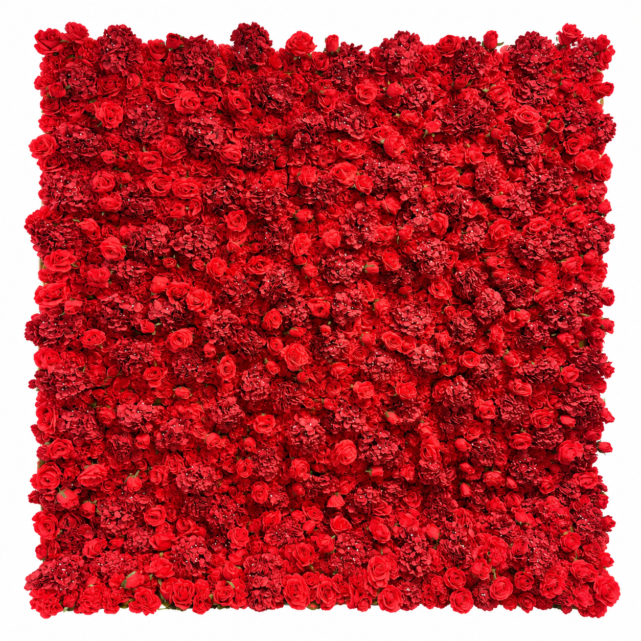 Flower Wall 8'x8' Super Quality Silk Roses & Hydrangeas in Red FF4060 RE Available September 10, 2026