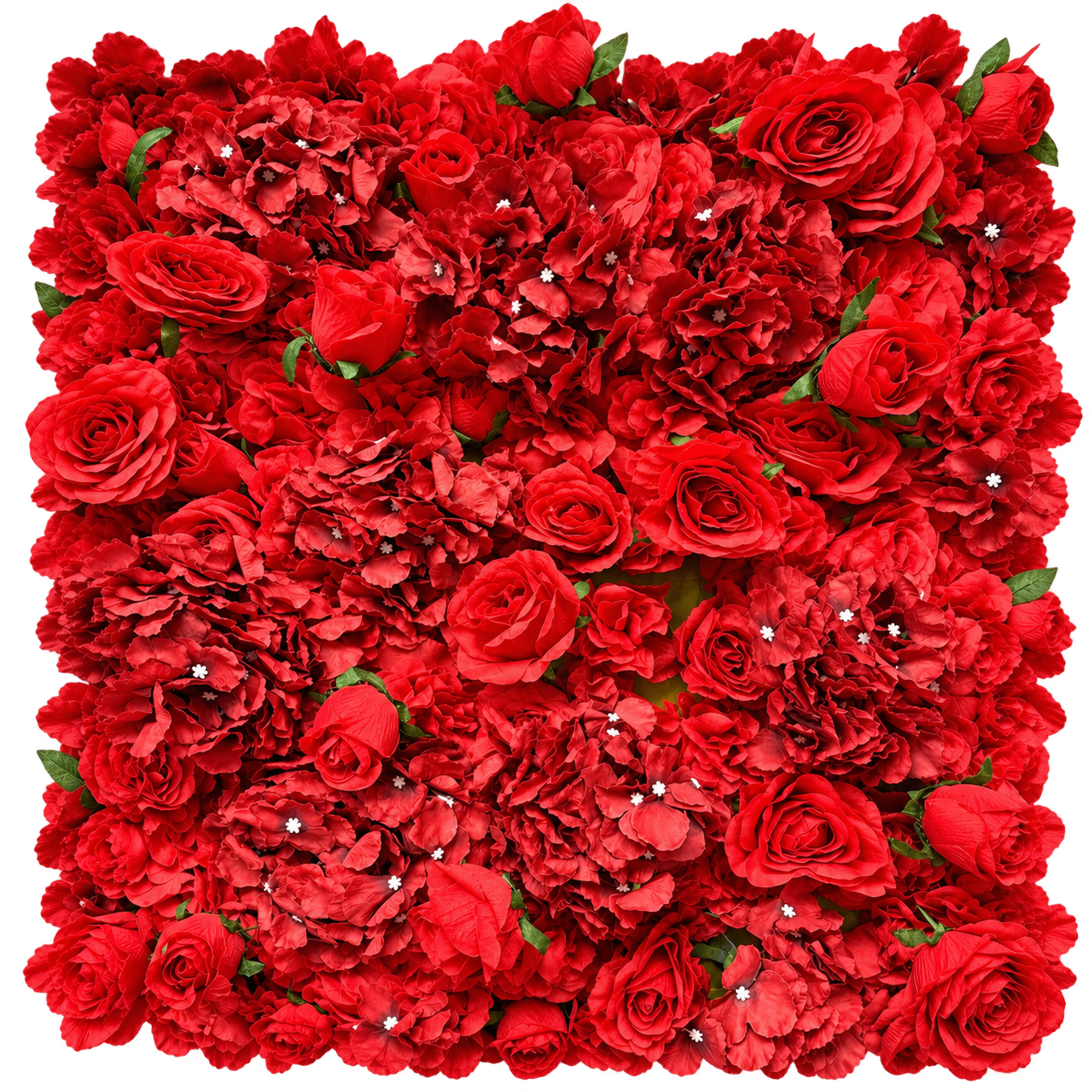 Flower Wall 8'x8' Super Quality Silk Roses & Hydrangeas in Red FF4060 RE Available September 10, 2026 - Image 2