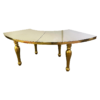 Serpentine-Shaped Table with a Mirror Top in Gold SD-01 GD-MIR