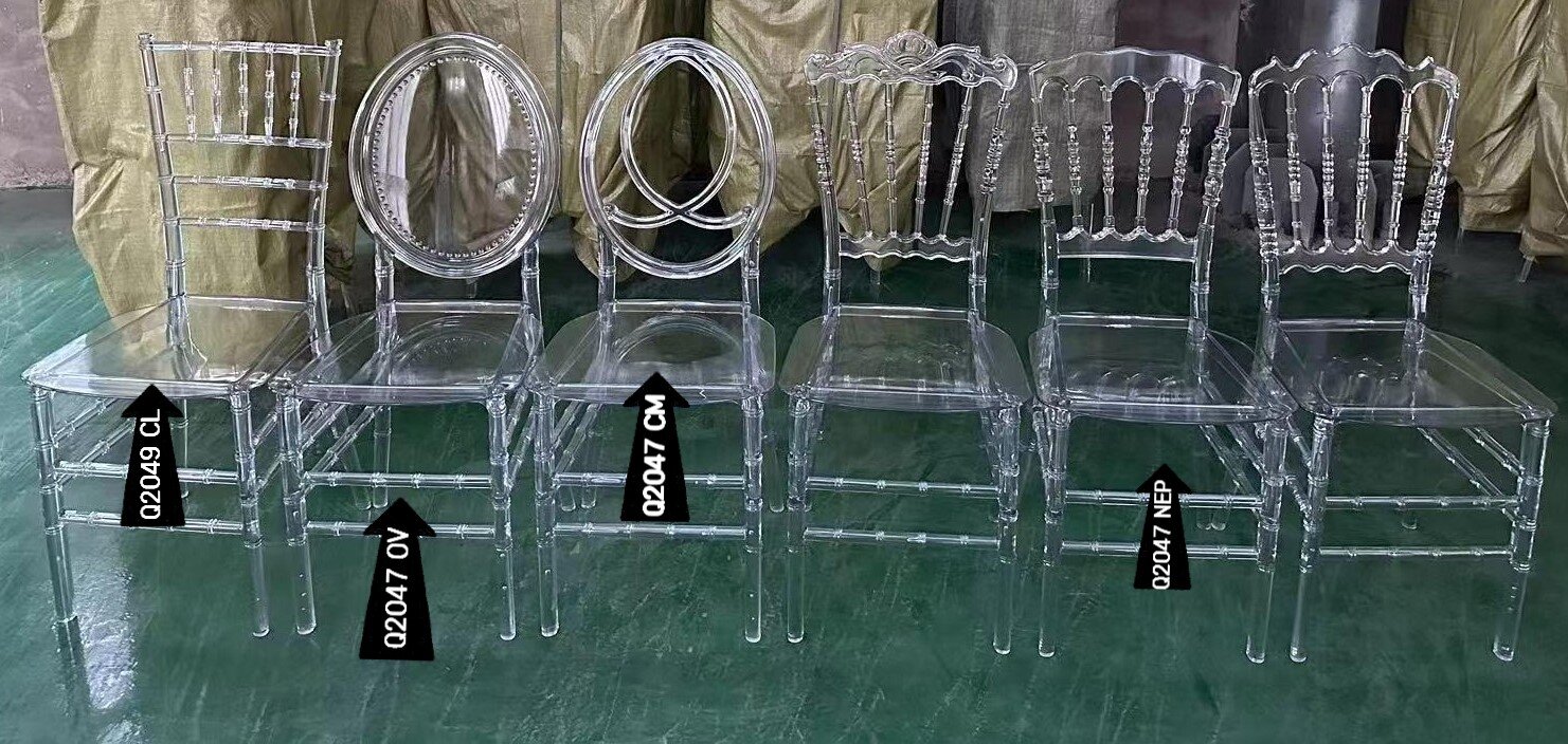 Clear Resin Double-Ring Back Chair – Elegant Wedding & Event Seating Q2017 CL 48 Pieces Avaulable - Image 2