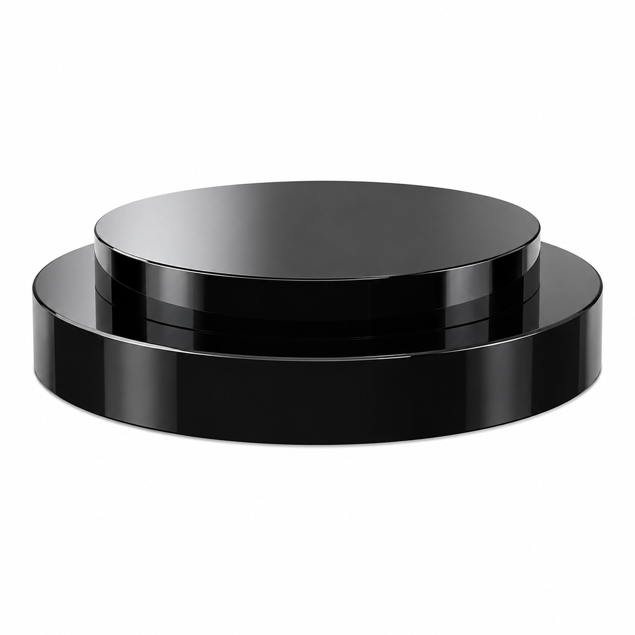 Portable, Round Stage in Sleek Black for Wedding Ceremony