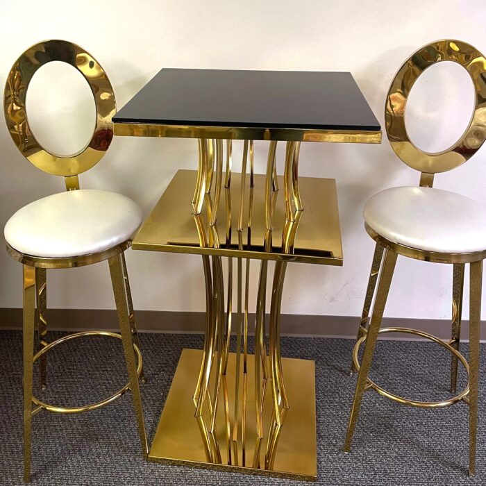 Bar Table with Black Top - Image 3