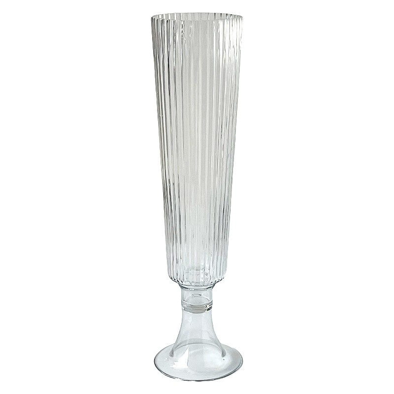 Stripe Cut Vases 26"x6.25" Set of 4