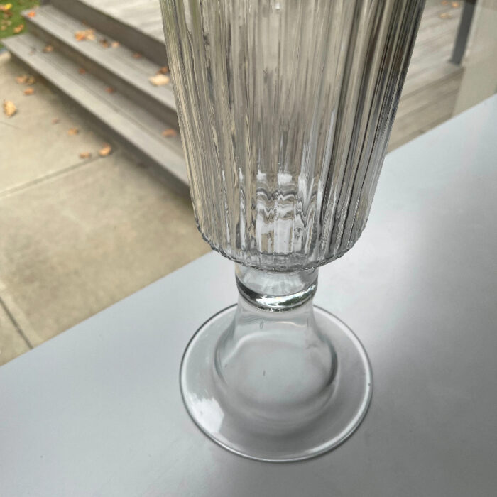 Stripe Cut Glass Vases 32"x6.5" Set of 4 - Image 3