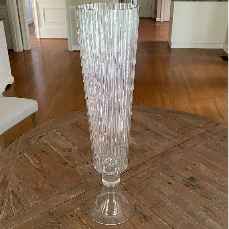 Stripe Cut Vases 26"x6.25" Set of 4 - Image 2