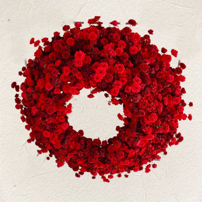 Artificial Red Rose Ceiling Decor Ring Set of 2 pieces Available Aug 10, 2026
