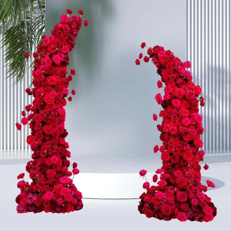 Artificial Red Rose Floral Arch Set of 4 pieces Available Aug 10, 2026