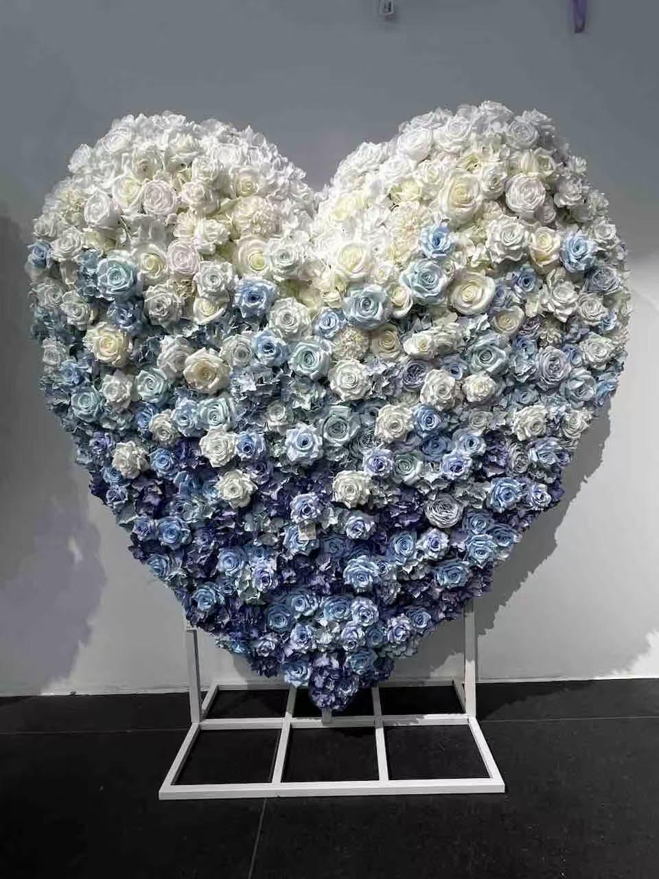 Giant Red Rose Heart Backdrop in Blue with 2 Side Pieces Available Aug 10, 2026 - Image 3